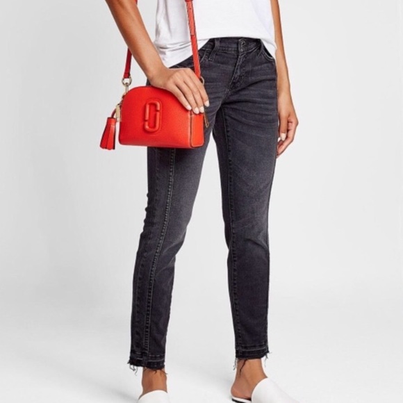 Current/Elliott The Seamed Easy Stiletto Skinny Jeans, Charcoal Gray/Black, 28 - Picture 1 of 16